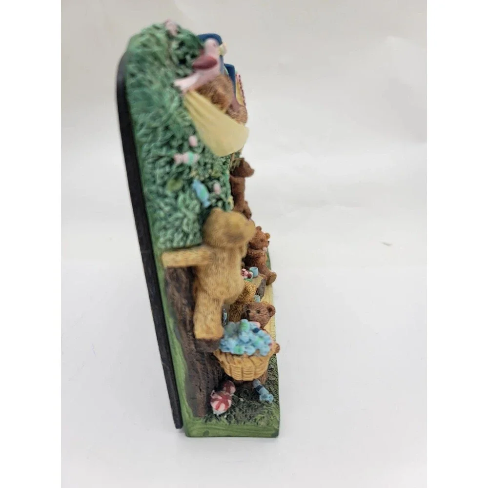 Vintage Teddy Bear Candy World Photo Frame Whimsical Nursery Decor Forest